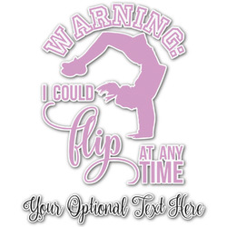 Gymnastics with Name/Text Graphic Decal - XLarge (Personalized)