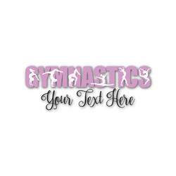 Gymnastics with Name/Text Name/Text Decal - Medium (Personalized)