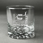 Gymnastics with Name/Text Whiskey Glass (Single)