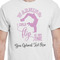 Gymnastics with Name/Text White Crew T-Shirt on Model - CloseUp