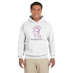 Gymnastics with Name/Text Hoodie - White - 3XL