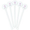 Gymnastics with Name/Text White Plastic 5.5" Stir Stick - Fan View