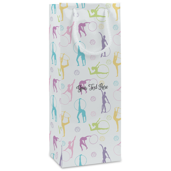 Custom Gymnastics with Name/Text Wine Gift Bags