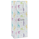 Gymnastics with Name/Text Wine Gift Bags - Matte