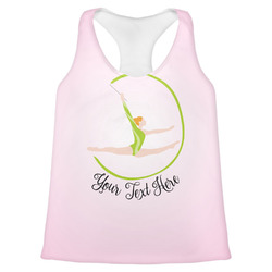 Gymnastics with Name/Text Womens Racerback Tank Top - Medium (Personalized)