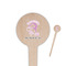 Gymnastics with Name/Text Wooden 4" Food Pick - Round - Closeup