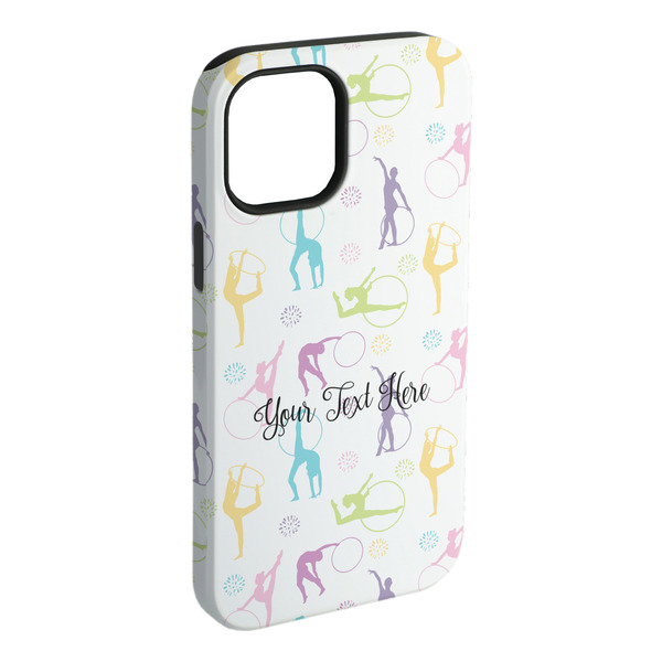 Custom Gymnastics with Name/Text iPhone Case - Rubber Lined - iPhone 15 Pro Max