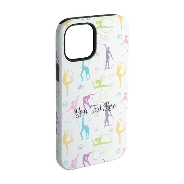 Custom Gymnastics with Name/Text iPhone Case - Rubber Lined - iPhone 15