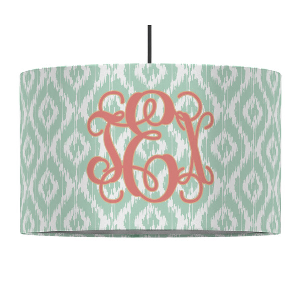 Custom Monogram 12" Drum Pendant Lamp - Fabric