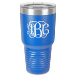 Monogram 30 oz Stainless Steel Tumbler - Royal Blue - Single-Sided