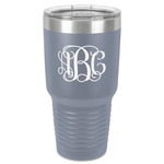 Monogram 30 oz Stainless Steel Tumbler - Grey - Single-Sided