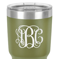 Monogram 30 oz Stainless Steel Tumbler - Olive - Single-Sided