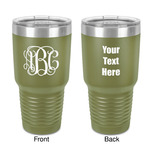 Monogram 30 oz Stainless Steel Tumbler - Olive - Double-Sided