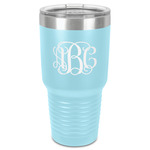 Monogram 30 oz Stainless Steel Tumbler - Teal - Single-Sided