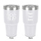 Monogram 30 oz Stainless Steel Ringneck Tumbler - White - Double Sided - Front & Back