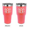 Monogram 30 oz Stainless Steel Ringneck Tumblers - Coral - Double Sided - APPROVAL