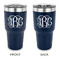 Monogram 30 oz Stainless Steel Ringneck Tumblers - Navy - Double Sided - APPROVAL