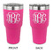 Monogram 30 oz Stainless Steel Ringneck Tumblers - Pink - Double Sided - APPROVAL