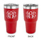 Monogram 30 oz Stainless Steel Ringneck Tumblers - Red - Double Sided - APPROVAL