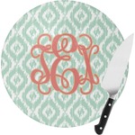 Monogram Round Glass Cutting Board - Small