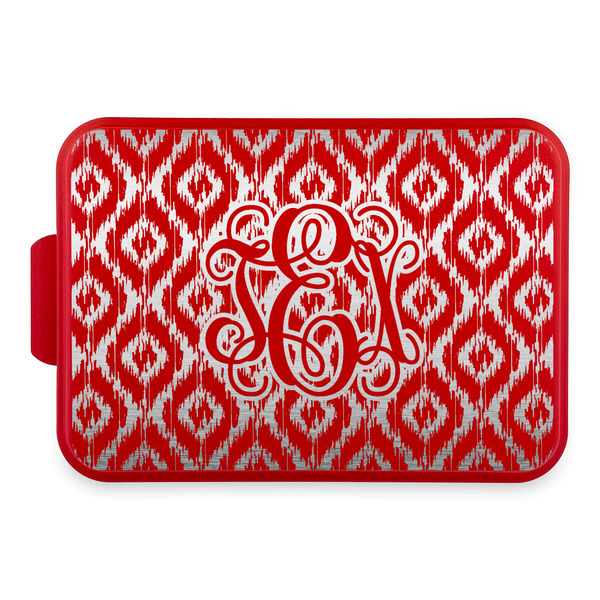 Custom Monogram Aluminum Baking Pan with Red Lid