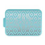 Monogram Aluminum Baking Pan with Teal Lid