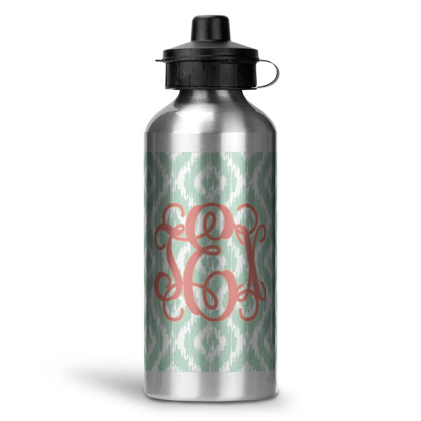 Custom Monogram Water Bottle - Aluminum - 20 oz - Silver