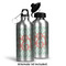 Monogram Aluminum Water Bottle - Alternate lid options