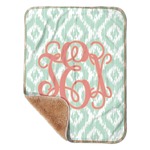 Monogram Sherpa Baby Blanket - 30" x 40"