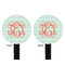 Monogram Black Plastic 7" Stir Stick - Double Sided - Round - Front & Back