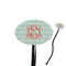 Monogram Black Plastic 7" Stir Stick - Oval - Closeup