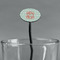 Monogram Black Plastic 7" Stir Stick - Oval - Main