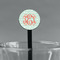 Monogram Black Plastic 7" Stir Stick - Round - Main