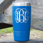 Monogram 20 oz Stainless Steel Tumbler - Royal Blue - Single-Sided