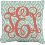 Monogram Faux-Linen Throw Pillow 16"