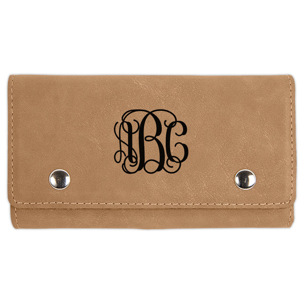 Custom Monogram Cards & Dice Set - Light Brown