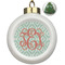 Monogram Ceramic Christmas Ornament - Xmas Tree (Front View)