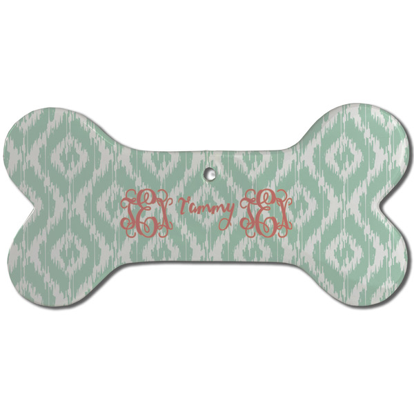 Custom Monogram Ceramic Dog Ornament - Single-Sided