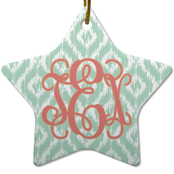 Custom Monogram Star Ceramic Ornament