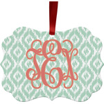 Monogram Metal Frame Ornament - Double-Sided