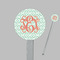 Monogram Clear Plastic 7" Stir Stick - Round - Closeup