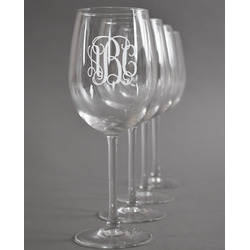Geo Crystal White Wine Glasses - 14 oz - Set of 4