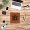 Monogram Leather Binder - 1" - Rawhide - Lifestyle View