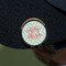 Monogram Golf Ball Marker Hat Clip - Gold - On Hat