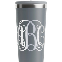 Monogram RTIC Everyday Tumbler with Straw - 28oz - Grey - Double-Sided