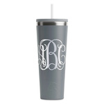 Monogram RTIC Everyday Tumbler with Straw - 28oz - Grey - Single-Sided