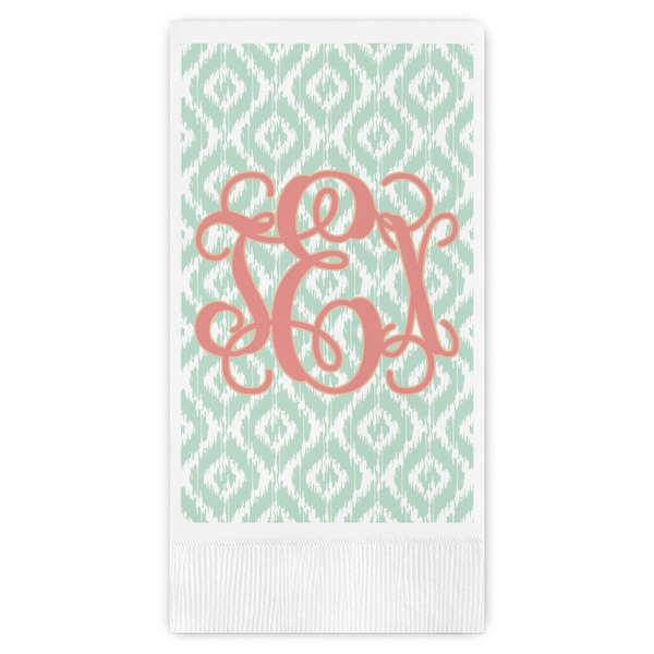 Custom Monogram Guest Napkins - Full Color - Embossed Edge