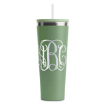 Monogram RTIC Everyday Tumbler with Straw - 28oz - Light Green - Single-Sided