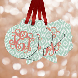 Monogram Metal Ornaments - Double-Sided