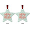 Monogram Metal Star Ornament - Front and Back